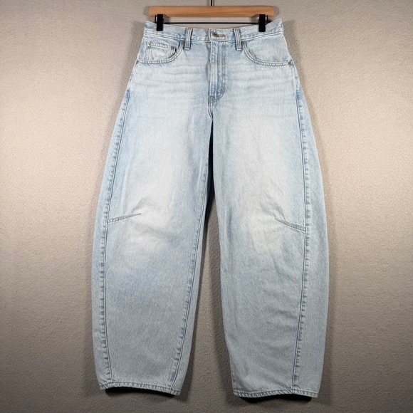 Levi Strauss & Co. Denim - Levis Cinch Barrel Jeans Light Wash High Rise Wide Leg Denim W30 L29